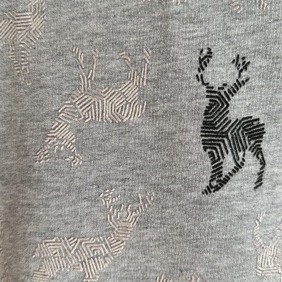 Style & Co Sport Women’s Glitter Deer Crewneck Sweatshirt Plus Size XXL Gray - Picture 3 of 10